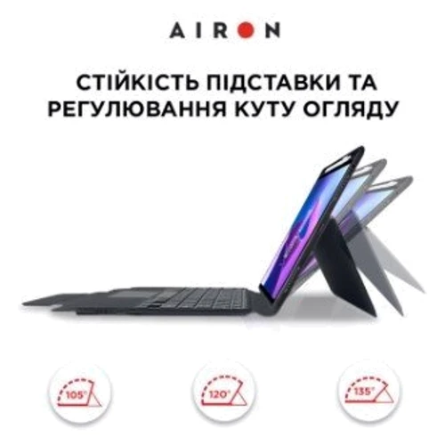 Аксесуар для планшетних ПК AirOn Premium Case Smart Keyboard Black для Lenovo Tab M10 Plus 3rd Gen 2022 10.6 (4822352781100) фото 5