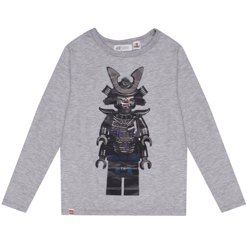 Лонгслив H&M 6509888 104 см серый