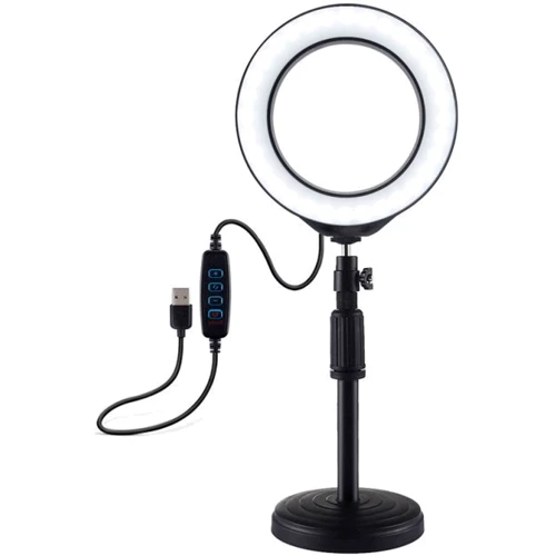 Кольцевая USB LED лампа Puluz PU392 6.2" c настольным креплением (PU392)