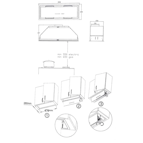Вытяжка Borgio BIT-BOX glass 60 white: Тип воздухоочистителя Рециркуляция, Отвод