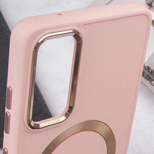Чехол для телефонов TPU Case Bonbon Metal Style with MagSafe Light Pink for Samsung S901 Galaxy S22: Цвет розовый