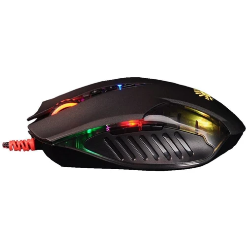 Мышь A4tech Bloody Q50 Neon XGlide USB Black: Интерфейс подключения проводная USB