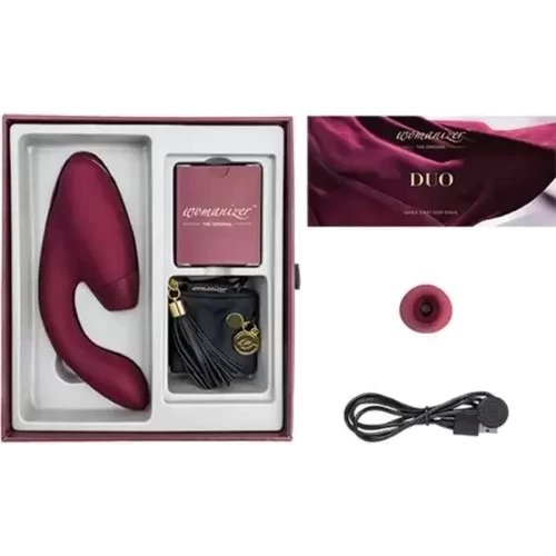 Вакуумный клиторальный стимулятор Womanizer Duo bordeaux