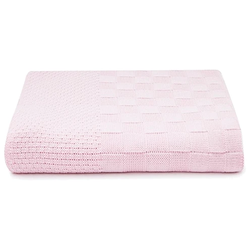 Плед Sewel вязаный розовый 120х120 см (OW520): Тип плед
