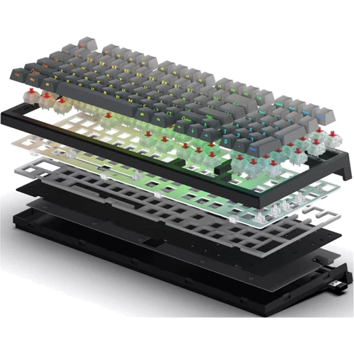 Клавиатура FL Esports FL980 V2 Black Carbon Olivia Kailh MX Cool Mint Switch South LED wireless Three-Mode: Тип клавиатуры игровая