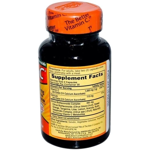 American Health Ester-C 500 mg з цитрусовими биофлавоноидами 120 капсул: Тип вітамін C