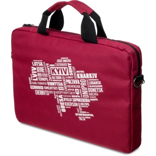 Сумка для ноутбуков Vinga 14" Burgundy White Print (NB1402UWBY)