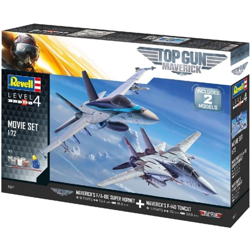 Збірна модель Revell набір Винищувачі F-14 і F / A-18E з фільму Top Gun ур 4 м 1:72 (RVL-05677)