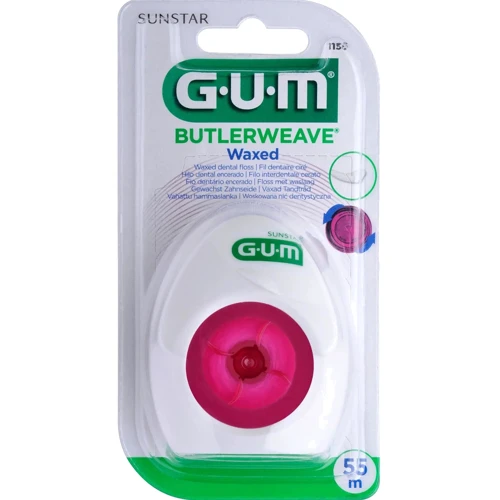 GUM Butlerweave Waxed Зубна нитка вощена 55 m