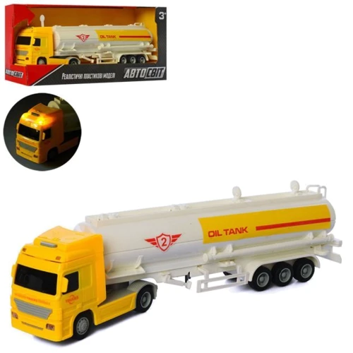 Детская машинка Цистерна АвтоСвіт Limo Toy AS-2165 со звуком и светом (Желтый): Производитель Limo Toy