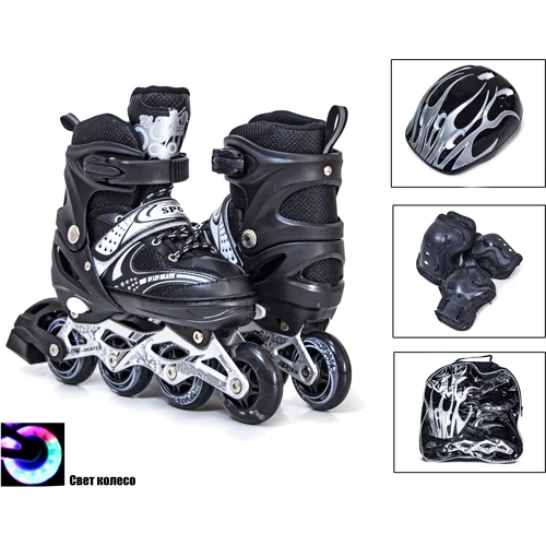 Комплект роликов Happy. Black (размер 34-37) 431402919