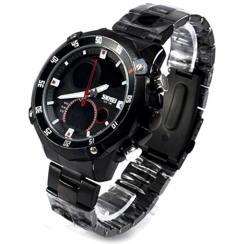 Наручний годинник Skmei 1146 Black: Стиль класичний