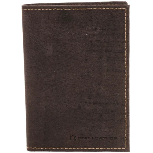 Мужская обложка для документов DNK Leather коричневая (DNKTW-12-MH-brown): Материал Натуральная кожа