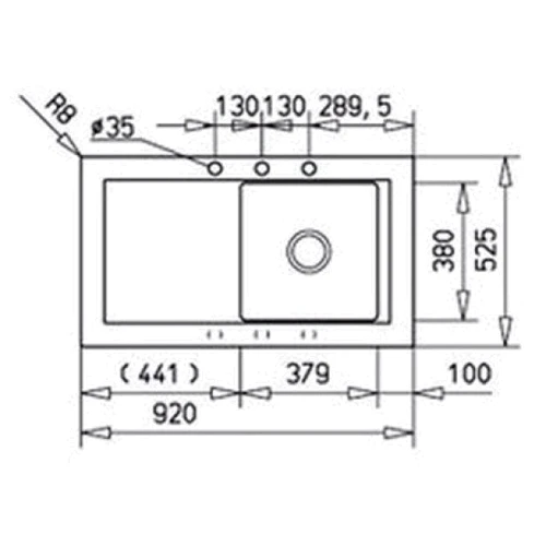 Teka AURA 45B TG (40143072): Форма Прямоугольная