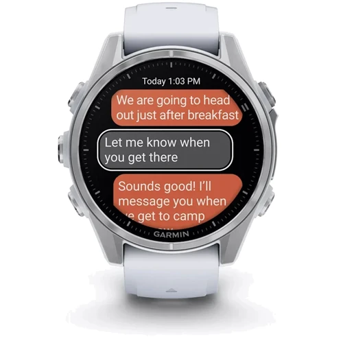 Смарт-годинник Garmin Fenix 8 AMOLED 43mm Silver with Whitestone Silicone Band (010-02903-00) фото 10