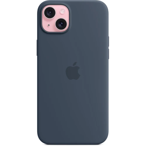 Чохол для iPhone Apple iPhone 15 Plus Silicone Case з MagSafe - Storm Blue (MT123ZM/A): Матеріали Силикон