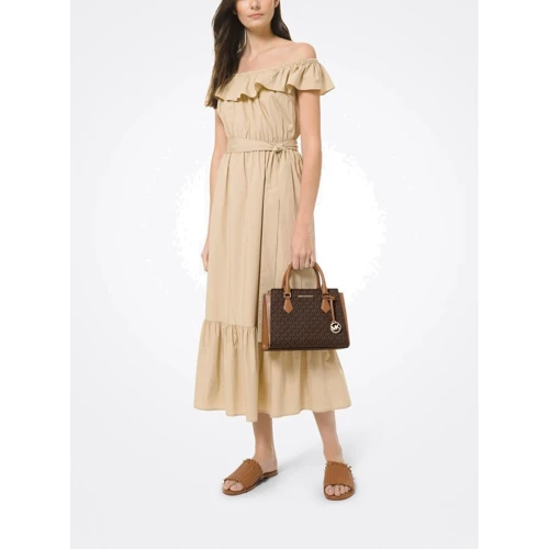 Жіноча сумка тоут Michael Kors коричнева (193599733227): Тип ручки Зі знімним ременем, З двома ручками, Плечовий ремінь, Коротка ручка