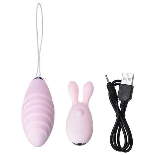 Набор JOS Vita: виброяйцо + вибронасадка на палец Light Pink