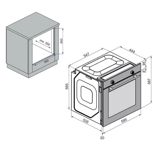 Духовой шкаф электрический Minola EOD 6804 INOX: Мощность подключения, Вт 2509