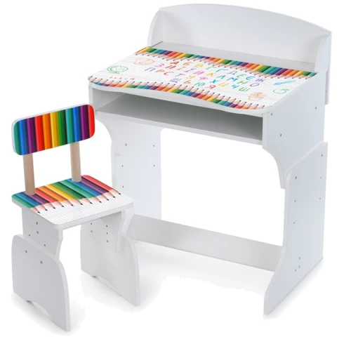 Дитяча парта зі стільцем Bambi Олівці з українським алфавітом (M 301-4): Вік дитини від 5-ти років