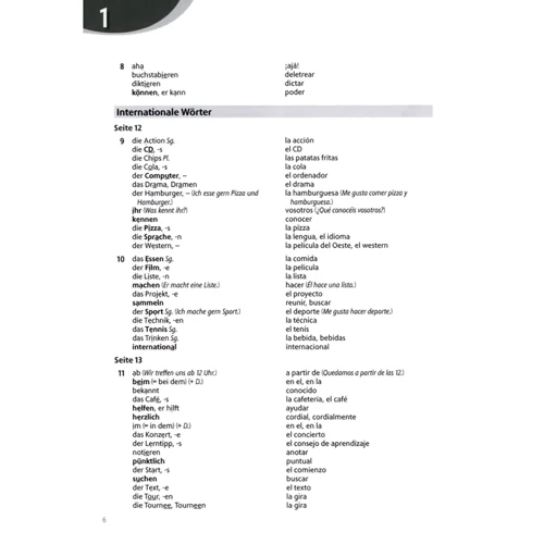 geni@l klick A1: Glossar Deutsch-Spanisch: Кількість сторінок 56