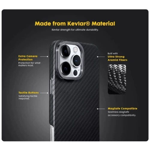 Чохол для iPhone LAUT KEV PROTECT MagSafe Black (L_IP24D_KE_BK) для iPhone 16 Pro Max фото 8