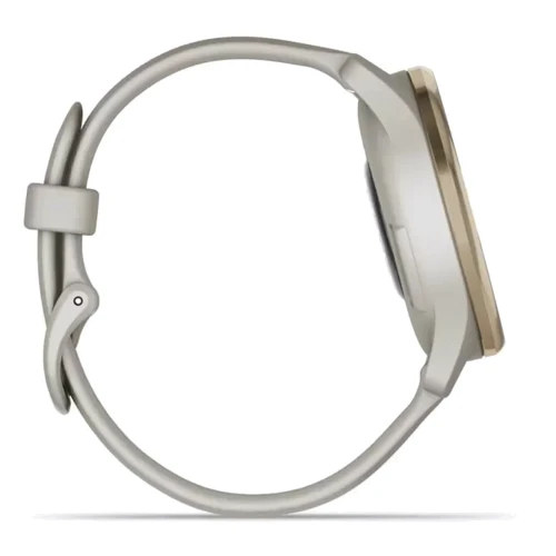 Смарт-часы Garmin Vivomove Trend Cream Gold Stainless Steel Bezel with French Grey Case and Silicone Band (010-02665-02): Особенности Беспроводная зарядка, Водонепроницаемые, Металлический корпус, Бесконтактная оплата