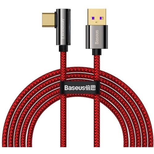 Кабель Baseus USB Cable to USB-C Legend Elbow 66W 2m Red (CACS000509)