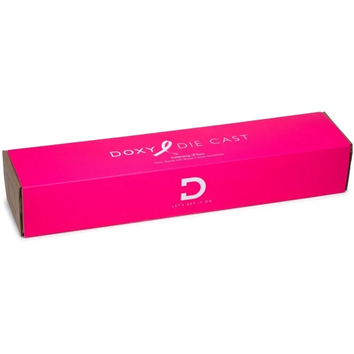 Вибромассажер DOXY Die Cast Massager Hot Pink, очень мощный, питание 220В, металлический корпус