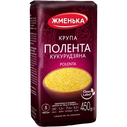 Крупа кукурудзяна Полента Жменька 450 г (4820152181527)