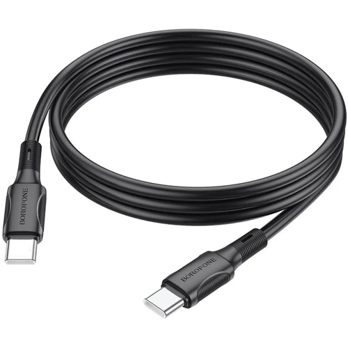 Кабель Borofone USB-C to USB-C 60W 1m Black (BX80): Тип USB-C - USB-C