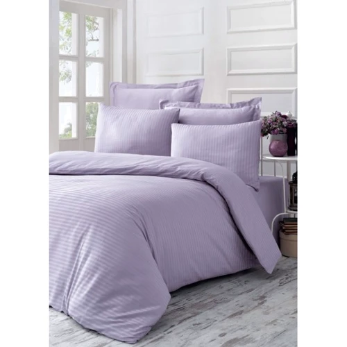 Комплект постельного белья Victoria Sateen Stripe Line сатин евро сиреневый (41116_2,0)