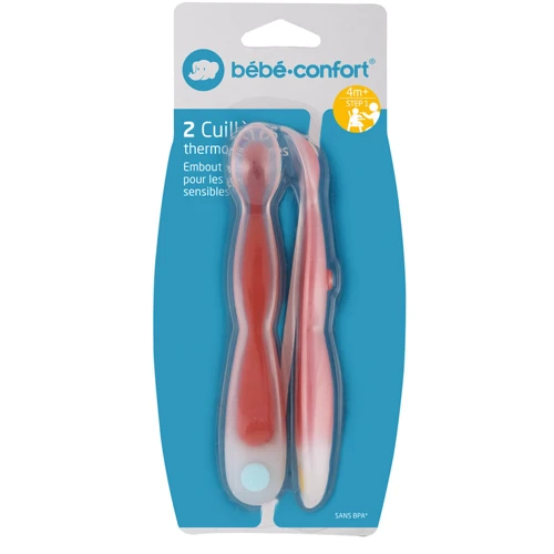 Ложечки термочувствительные Bebe Confort 2 шт. размер S1 красные (3105206400): Материал силикон
