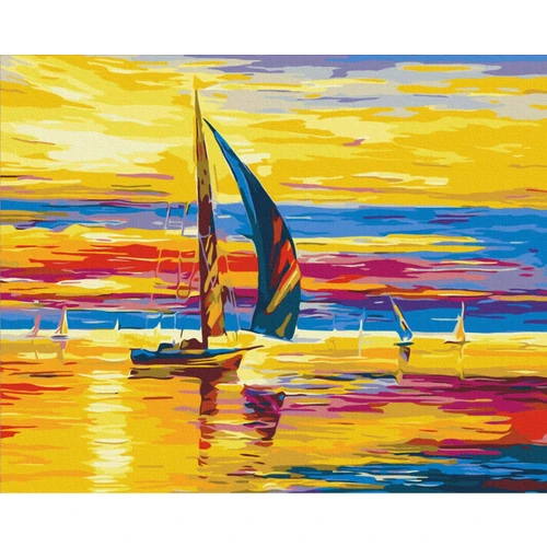 Картина за номерами Brushme Схід сонця на плаву 40x50 см (BS51393)