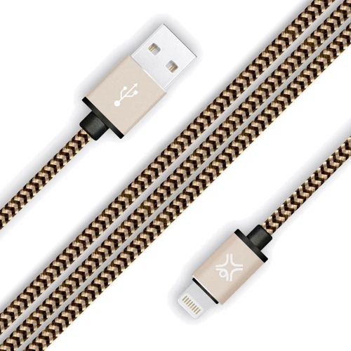 Кабель XtremeMac USB Cable to Lightning Nylon 1.2m Gold (XCL-PRC-93): Довжина 1.2 м