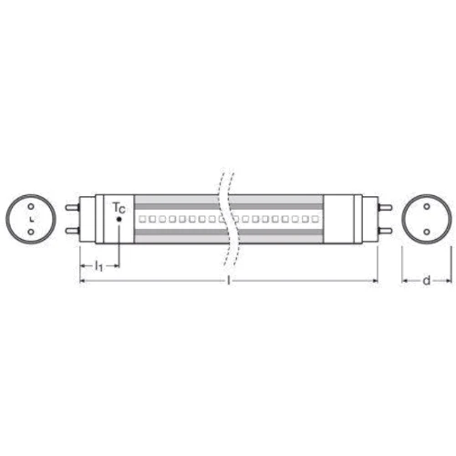 Лампа светодиодная Osram LED ST8 ENTRY AC G13 1200mm 16-36W 6500K 220V