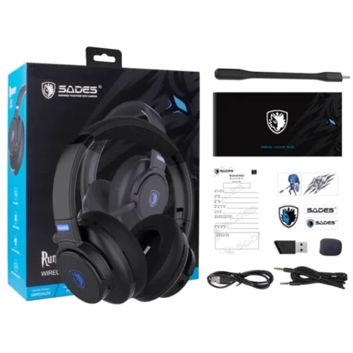 Наушники Sades SA-202 Runner Black/Blue (SA202BKB) фото 8