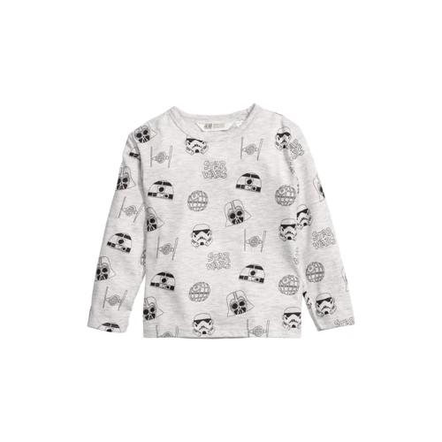 Лонгслів H & M 2412-574056 122-128 см світло-сірий
