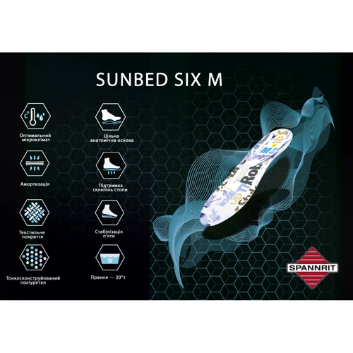 Стелька каркасная Spannrit Sunbed SIX M с амортизирующим эффектом размер 41 (710) фото 6