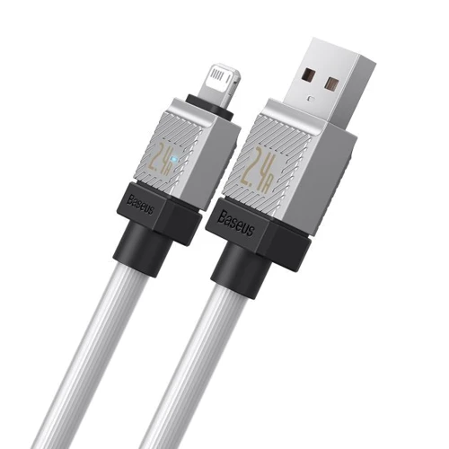 Кабель Baseus USB Cable to Lightning CoolPlay Series 2.4A 1m White (CAKW000402): Тип USB Cable - Lightning