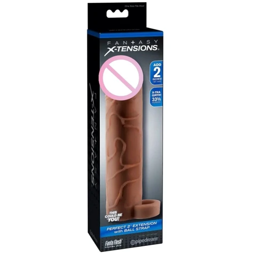 Удлиняющая насадка Pipedream Perfect 2" Extension with Ball Strap (коричневый)