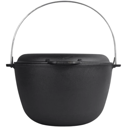 Казан чугунный Brizoll туристический 10 л с крышкой-сковородой (KT10-2)