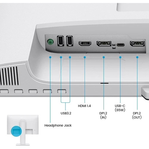 Монитор BenQ GW2486TC (9H.LMLLB.QBE): Разъемы USB Type-C, USB, DisplayPort, HDMI