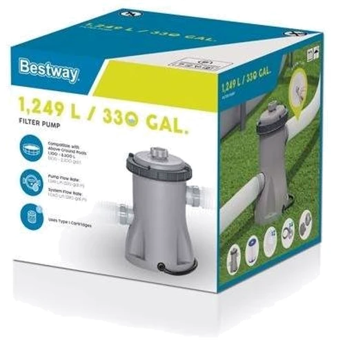 Насос для фільтрації басейну Bestway 1249 л/год (58381): Тип Фильтр-насос