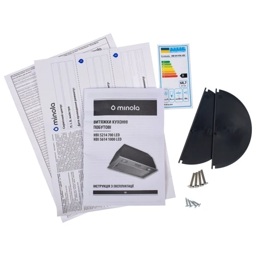 Вытяжка Minola HBI 5614 BL 1000 LED: Тип монтажа Встраиваемый