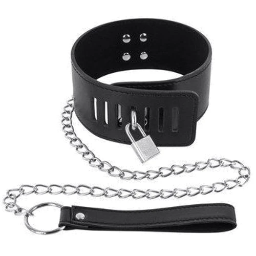 Ошейник с поводком Fetish Tentation Padlock and Leash