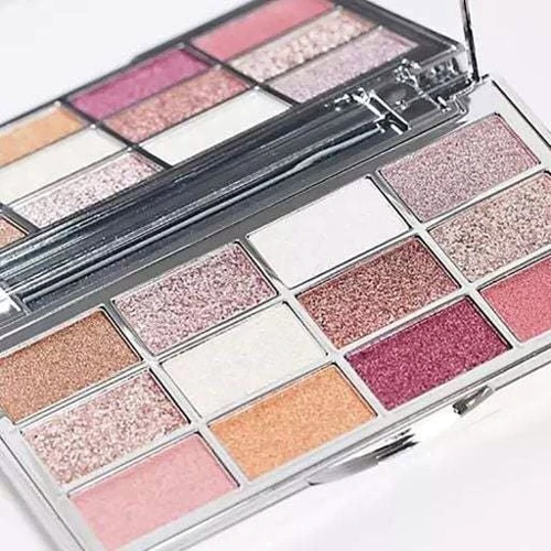 Makeup Revolution CrystalXX Shadow Palette Quartz Тени для век Палетка 15 цветов 10 g: Вид Палетки теней