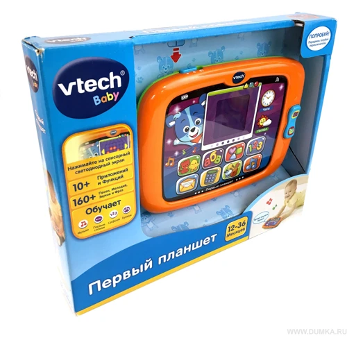 Развивающая электронная игра VTech - ПЕРВЫЙ ПЛАНШЕТ (озвуч. рус. яз.) (80-151426): Возраст от 1 года