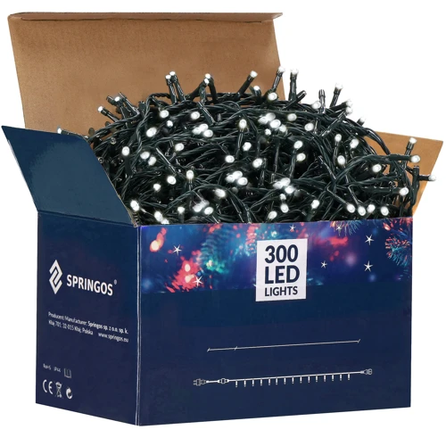 Гирлянда Springos уличная 15 м 300 LED холодный теплый (CL0320) фото 7
