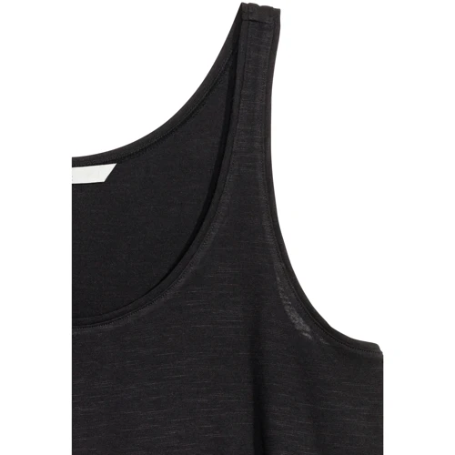 Майка H&M 218354 L черная: Состав Модал, Хлопок